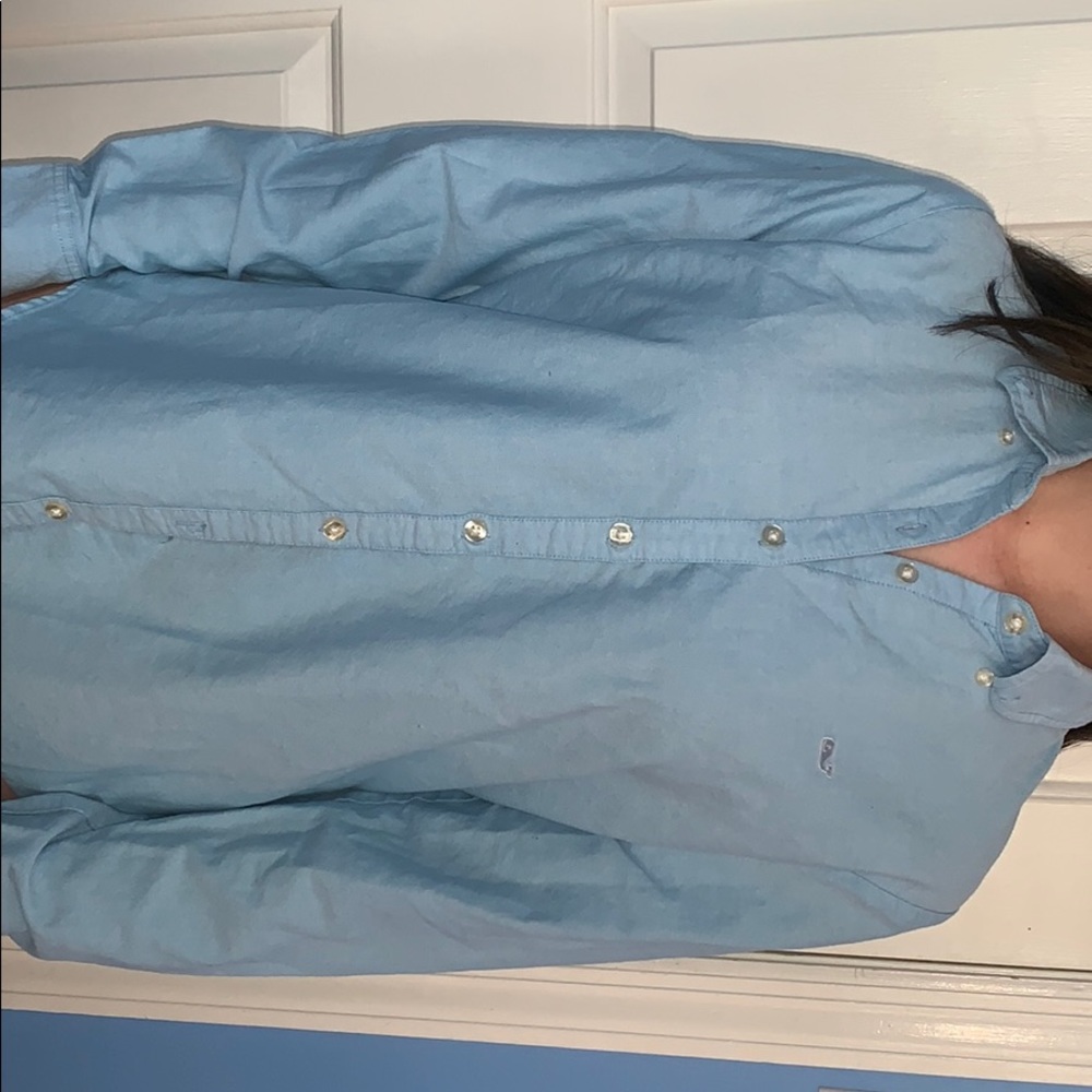 VV Light Blue Denim Women’s Button Down Shirt